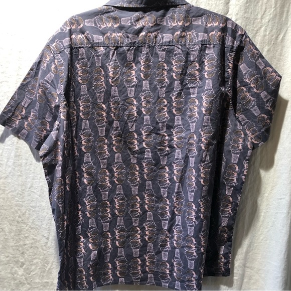 NWOT Abound Mens ice cream print novelty shirt blue grey pink cotton spandex XL - Picture 6 of 8